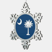 Sneeuwvlok Ornament met South Carolina Flag (Rechts)