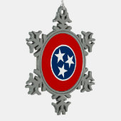 Sneeuwvlok Ornament met Tennessee Flag (Links)
