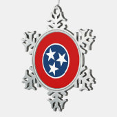 Sneeuwvlok Ornament met Tennessee Flag (Rechts)