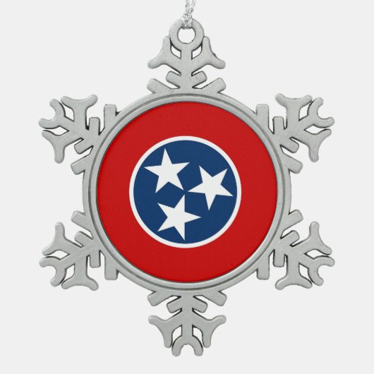 Sneeuwvlok Ornament met Tennessee Flag (Voorkant)