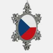 Sneeuwvlok Ornament met Tsjechische vlag (Links)