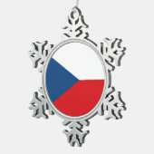 Sneeuwvlok Ornament met Tsjechische vlag (Rechts)