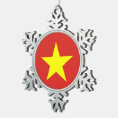 Sneeuwvlok Ornament met Vietnamvlag (Rechts)