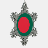 Sneeuwvlok Ornament met vlag van Bangladesh (Links)
