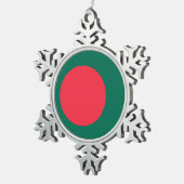 Sneeuwvlok Ornament met vlag van Bangladesh (Rechts)