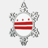 Sneeuwvlok Ornament met Washington DC Flag (Rechts)