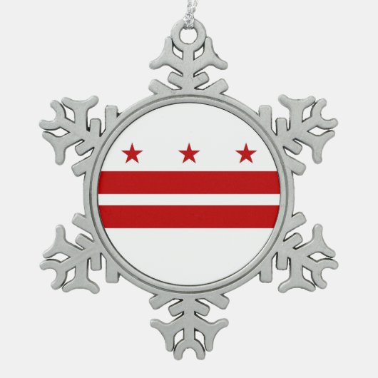 Sneeuwvlok Ornament met Washington DC Flag (Voorkant)