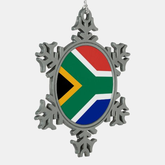 Sneeuwvlok Ornament met Zuid-Afrika Vlag (Links)