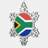 Sneeuwvlok Ornament met Zuid-Afrika Vlag (Rechts)