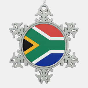 Sneeuwvlok Ornament met Zuid-Afrika Vlag