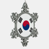 Sneeuwvlok Ornament met Zuid-Koreaanse vlag (Links)