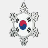 Sneeuwvlok Ornament met Zuid-Koreaanse vlag (Rechts)