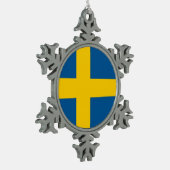 Sneeuwvlok Ornament met Zweedse vlag (Links)