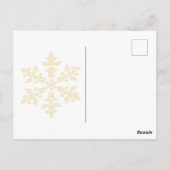 Sneeuwvlok Ornamenten Goud Briefkaart (Achterkant)