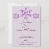 Sneeuwvlok Paarse Glam Elegante Feestelijke Kerstm (Voorkant)