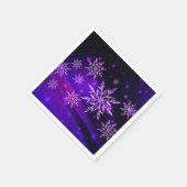 Sneeuwvlok paarse roze winter schattig servet (Hoek)