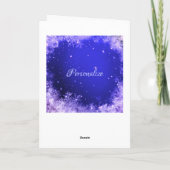 Sneeuwvlok paarse witte sparkle look sneeuwwinter feestdagen kaart (Achterkant)