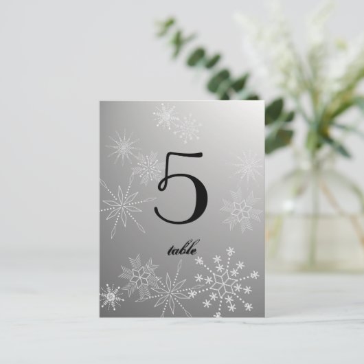 Sneeuwvlok Pareltjes / Tafel Kaart (Staand voorkant)