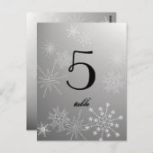 Sneeuwvlok Pareltjes / Tafel Kaart (Voorkant / Achterkant)