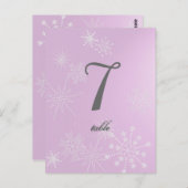 Sneeuwvlok Pareltjes / Tafel Kaart (Voorkant / Achterkant)