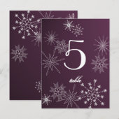 Sneeuwvlok Pareltjes / Tafel Kaart (Voorkant / Achterkant)