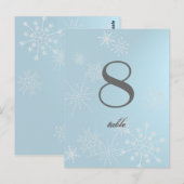 Sneeuwvlok Pareltjes / Tafel Kaart (Voorkant / Achterkant)