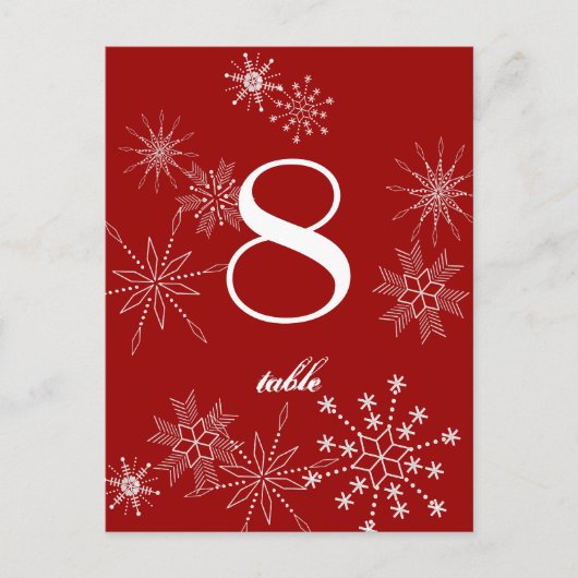 Sneeuwvlok Pareltjes / Tafel Kaart (Voorkant)