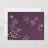 Sneeuwvlok Pareltjes / Wedding Response Kaart (Achterkant)