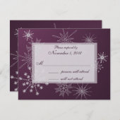 Sneeuwvlok Pareltjes / Wedding Response Kaart (Voorkant / Achterkant)