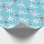 SNEEUWVLOK PATROON feestelijk modern minimaal rood Cadeaupapier (Hoek)