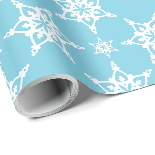 SNEEUWVLOK PATROON feestelijk modern minimalistisc Cadeaupapier (Rol Hoek)