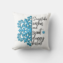 Sneeuwvlok Paw Doggy Kisses Kussen