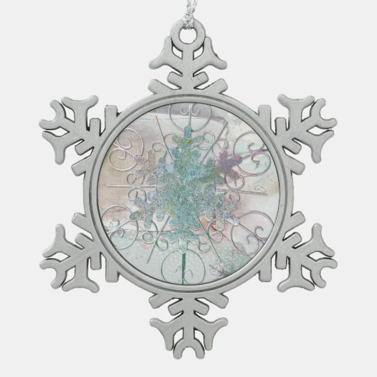 Sneeuwvlok Pewter Ornament (Voorkant)