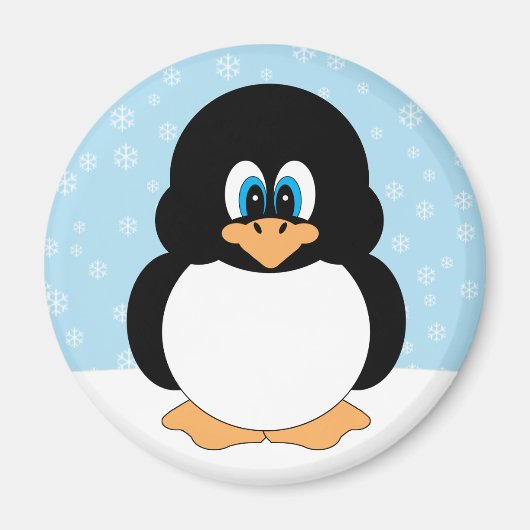 Sneeuwvlok pinguïn magneet (Voorkant)