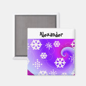 Sneeuwvlok Plaathouder Magneet (Voorkant / Achterkant)