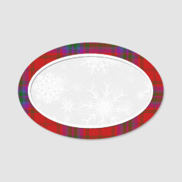 Sneeuwvlok Plaid Naamplaatje