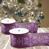 Sneeuwvlok Plum Bling Elegant Trendy Kerstmis Satijnen Lint