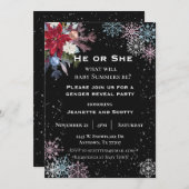 Sneeuwvlok Poinsettia Kaart (Voorkant / Achterkant)