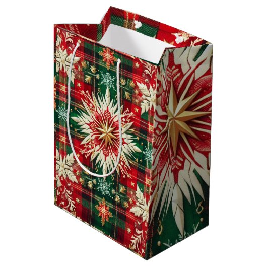 Sneeuwvlok pracht medium cadeauzakje (Achterkant Gekanteld)