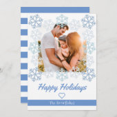 Sneeuwvlok Prettig Kerstfeest Witte Kerstkaart (Voorkant / Achterkant)