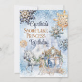 Sneeuwvlok Prinses Feest Uitnodiging (Voorkant)