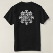 Sneeuwvlok QR-code + Logo Front T-shirt (Design achterkant)