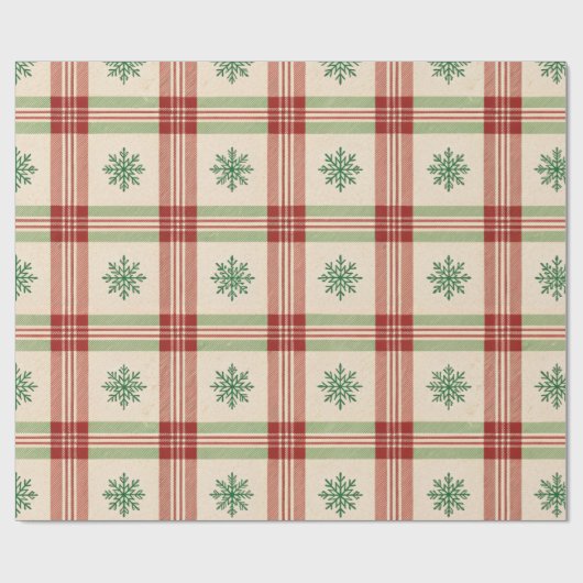Sneeuwvlok raster cadeaupapier (Vlak)