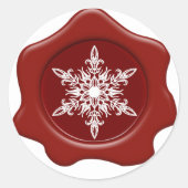 Sneeuwvlok Red Wax Seal Stickers (Voorkant)