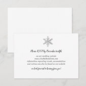 Sneeuwvlok Responskaart Kaart (Voorkant / Achterkant)