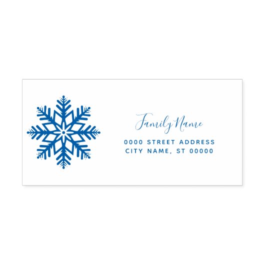 Sneeuwvlok Retouradres Zelfinkende Stempel (Design)