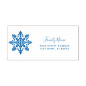 Sneeuwvlok retouradres zelfinkende stempel (Design)