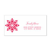Sneeuwvlok retouradres zelfinkende stempel (Design)