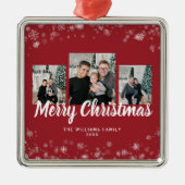 Sneeuwvlok Rode Ornamenten (Voorkant)