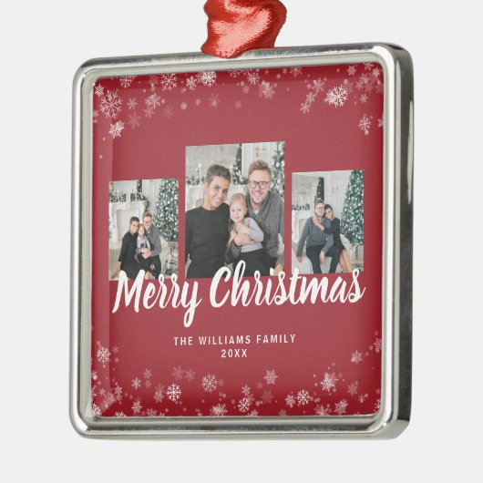 Sneeuwvlok Rode Ornamenten (Links)